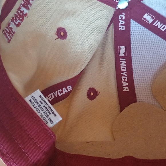 New Indy 500 108th Gainbridge 100% Cotton Trucker Cap Contrast Maroon & Stone - Picture 5 of 5